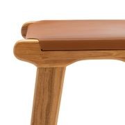 Casey 67cm Flat Leather Barstool | Coco Tan gallery detail image