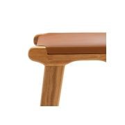 Casey 67cm Flat Leather Barstool | Coco Tan gallery detail image