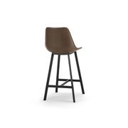 Hanns Mocha Brown Vegan Leather 67cm High Back Barstool | Set of 2 gallery detail image