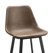 Hanns Mocha Brown Vegan Leather 67cm High Back Barstool | Set of 2 gallery detail image