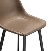 Hanns Mocha Brown Vegan Leather 67cm High Back Barstool | Set of 2 gallery detail image