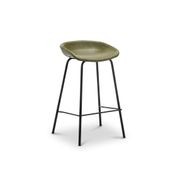 Brandon Vegan Leather Barstool | Set of 2 | Vintage Green gallery detail image