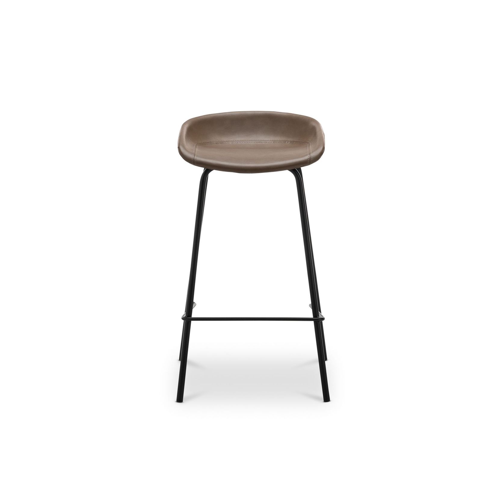 Brandon Vegan Leather Barstool | Set of 2 | Mocha Brown gallery detail image