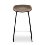 Brandon Vegan Leather Barstool | Set of 2 | Mocha Brown gallery detail image