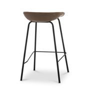 Brandon Vegan Leather Barstool | Set of 2 | Mocha Brown gallery detail image