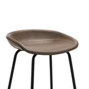 Brandon Vegan Leather Barstool | Set of 2 | Mocha Brown gallery detail image