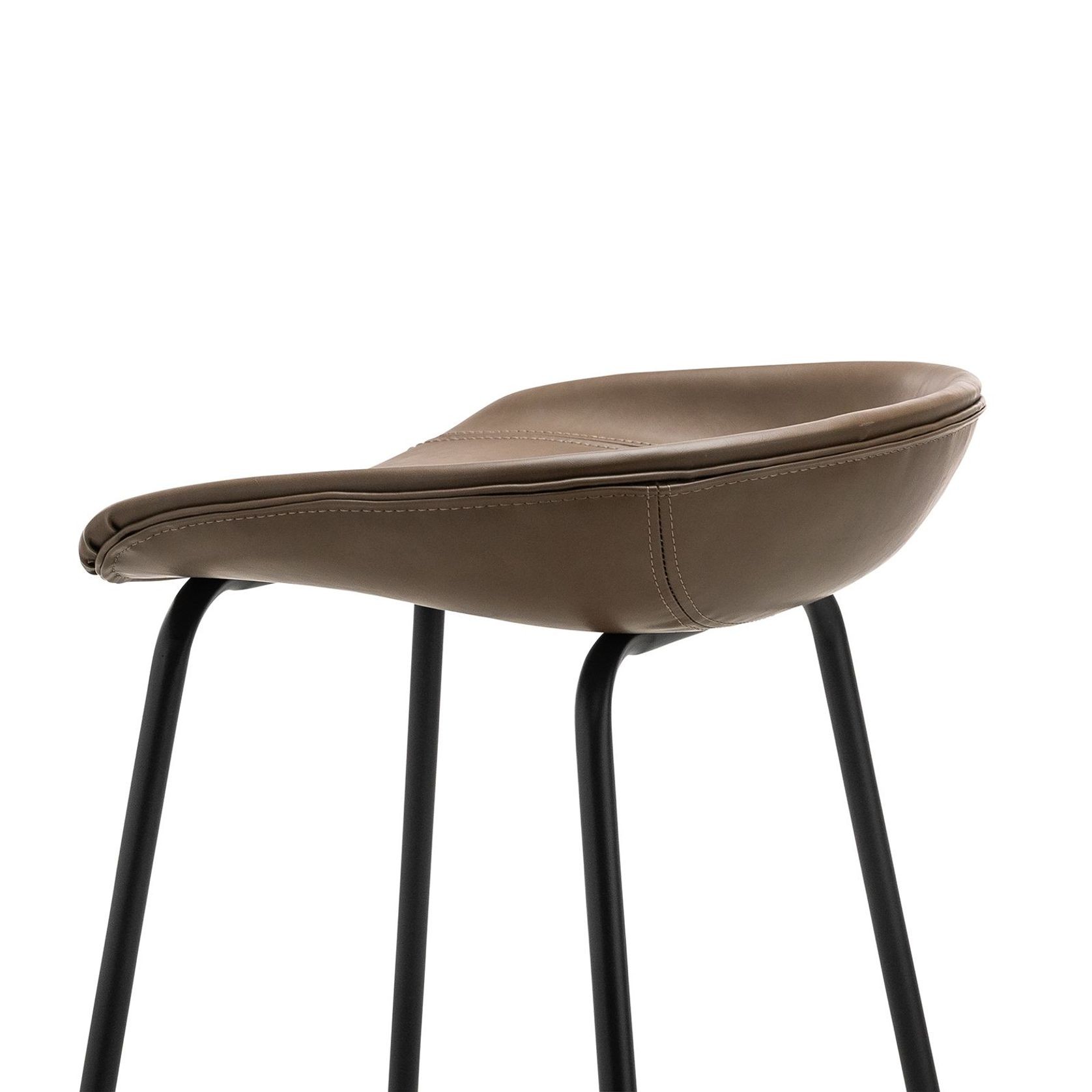 Brandon Vegan Leather Barstool | Set of 2 | Mocha Brown gallery detail image