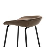Brandon Vegan Leather Barstool | Set of 2 | Mocha Brown gallery detail image