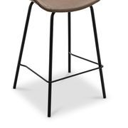 Brandon Vegan Leather Barstool | Set of 2 | Mocha Brown gallery detail image