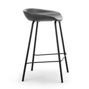 Brandon Vegan Leather Barstool | Set of 2 | Vintage Charcoal gallery detail image