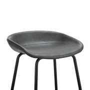 Brandon Vegan Leather Barstool | Set of 2 | Vintage Charcoal gallery detail image