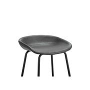 Brandon Vegan Leather Barstool | Set of 2 | Vintage Charcoal gallery detail image
