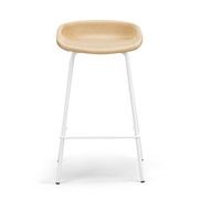 Brandon Vegan Leather Barstool | Set of 2 | Beige Latte gallery detail image