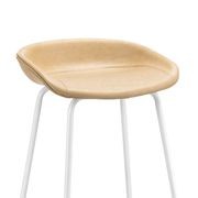 Brandon Vegan Leather Barstool | Set of 2 | Beige Latte gallery detail image