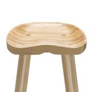 Moku Solid Ashwood Oak Tractor Seat Barstool | Set of 2 | Natural gallery detail image