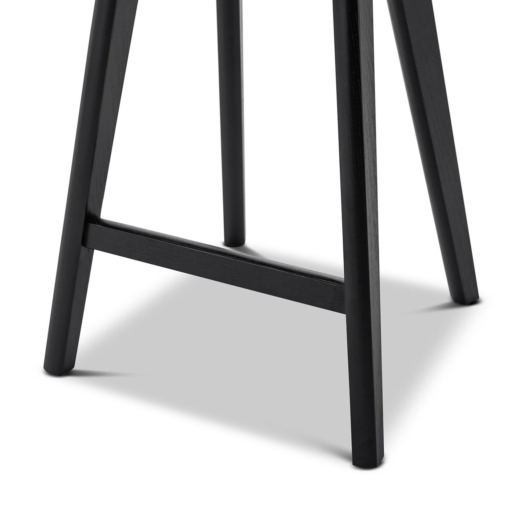 Moku Solid Ashwood Oak Tractor Seat Barstool | Set of 2 | Black gallery detail image