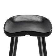 Moku Solid Ashwood Oak Tractor Seat Barstool | Set of 2 | Black gallery detail image