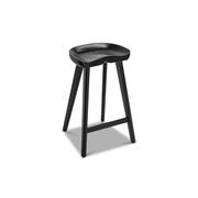 Moku Solid Ashwood Oak Tractor Seat Barstool | Set of 2 | Black gallery detail image