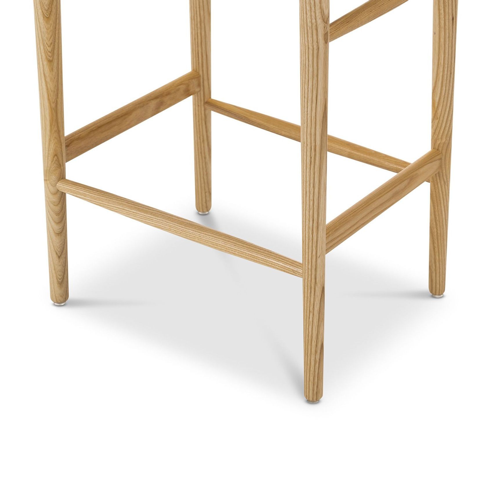 Arche Solid Ashwood Woven Cord Barstool | Natural gallery detail image