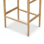 Arche Solid Ashwood Woven Cord Barstool | Natural gallery detail image