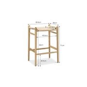 Arche Solid Ashwood Woven Cord Barstool | Natural gallery detail image