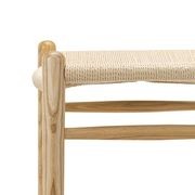 Arche Solid Ashwood Woven Cord Barstool | Natural gallery detail image