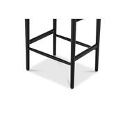 Arche Solid Ashwood Woven Cord Barstool | Black gallery detail image