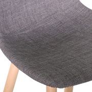 Ara Stool - Natural - Charcoal Fabric - 66cm Kitchen Seat height gallery detail image