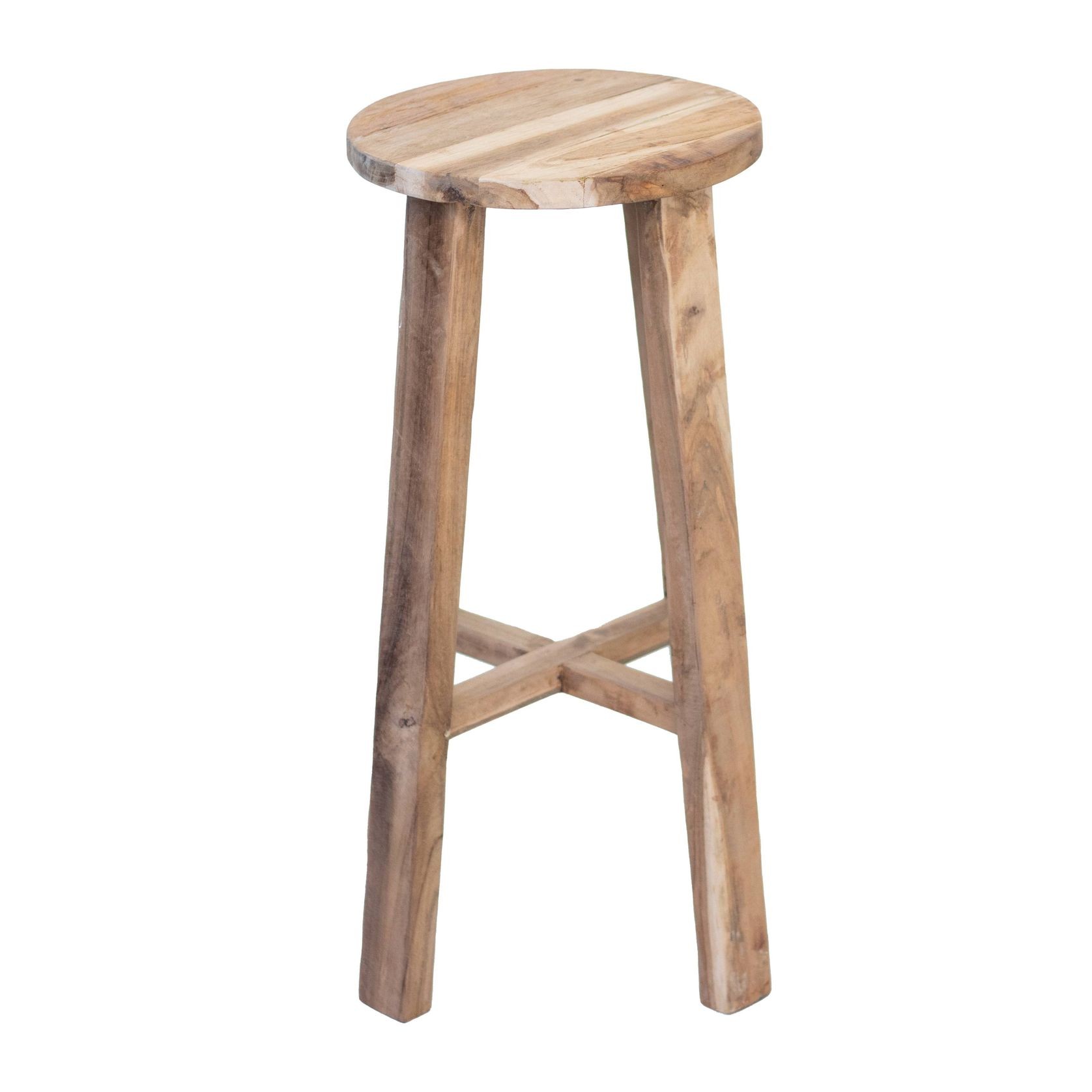 Rustico Reclaimed Teak Tall Stool - Natural gallery detail image