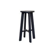 Rustico Reclaimed Tall Stool - Black gallery detail image