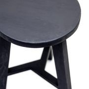 Rustico Reclaimed Teak Tripod Stool - Black gallery detail image