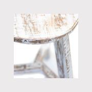 Rustico Reclaimed Teak Tripod Stool - Whitewash gallery detail image