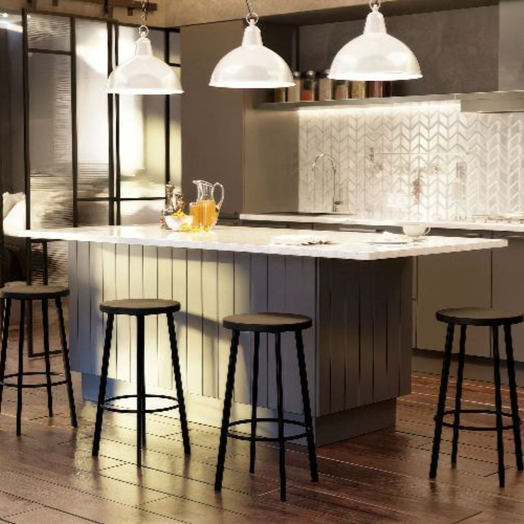 Atlas Bar Stool - Black gallery detail image
