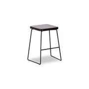 Hugo Low Stool -  Black Seat - 46cm Low Stool Round gallery detail image