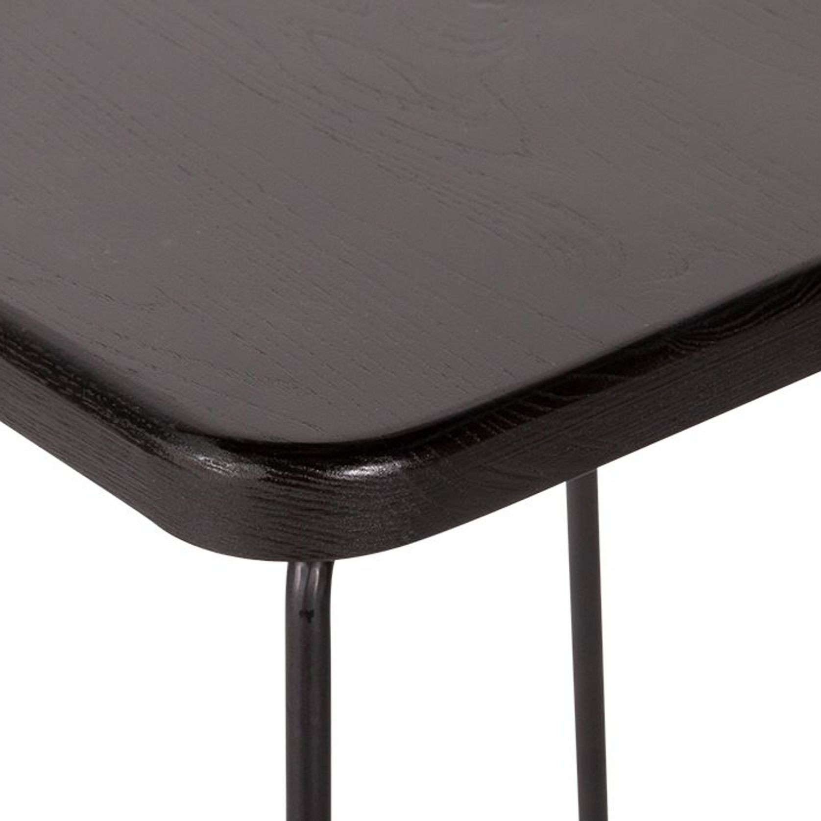 Hugo Low Stool -  Black Seat - 46cm Low Stool Square gallery detail image