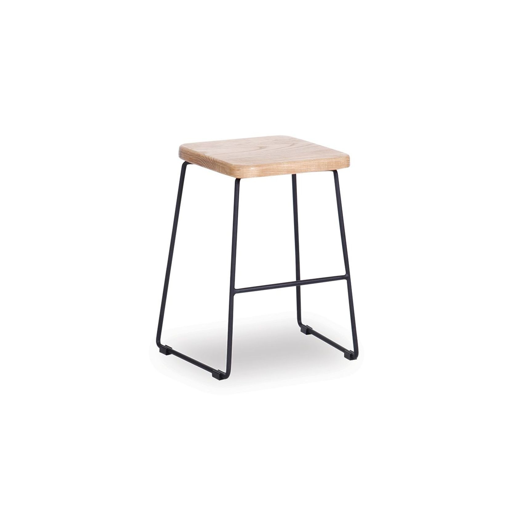 Hugo Low Stool -  Natural Seat - 46cm Round gallery detail image