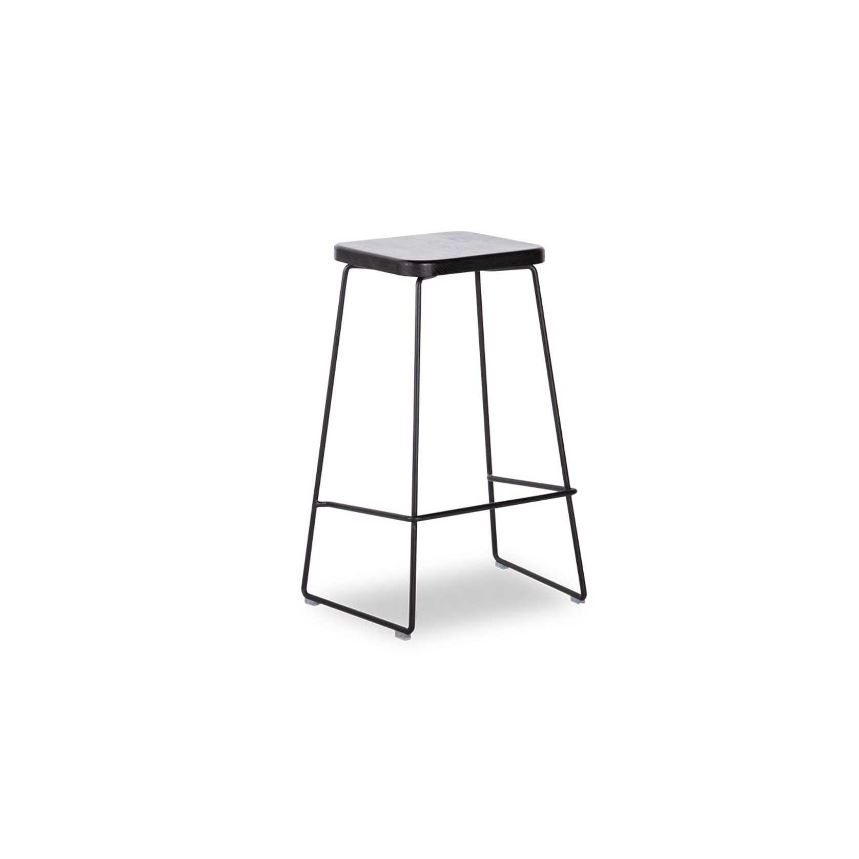 Hugo Bar Stool -  Black Seat - 68cm Square Seat gallery detail image
