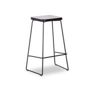 Hugo Bar Stool -  Black Seat - 78cm Square Seat gallery detail image
