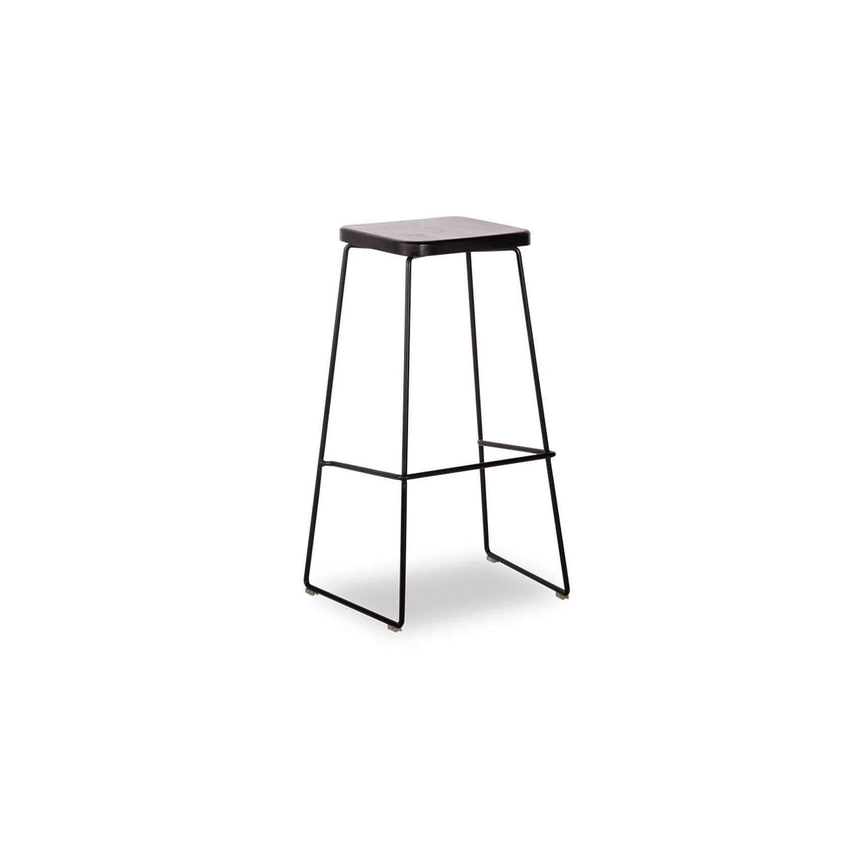 Hugo Bar Stool -  Black Seat - 68cm Square Seat gallery detail image