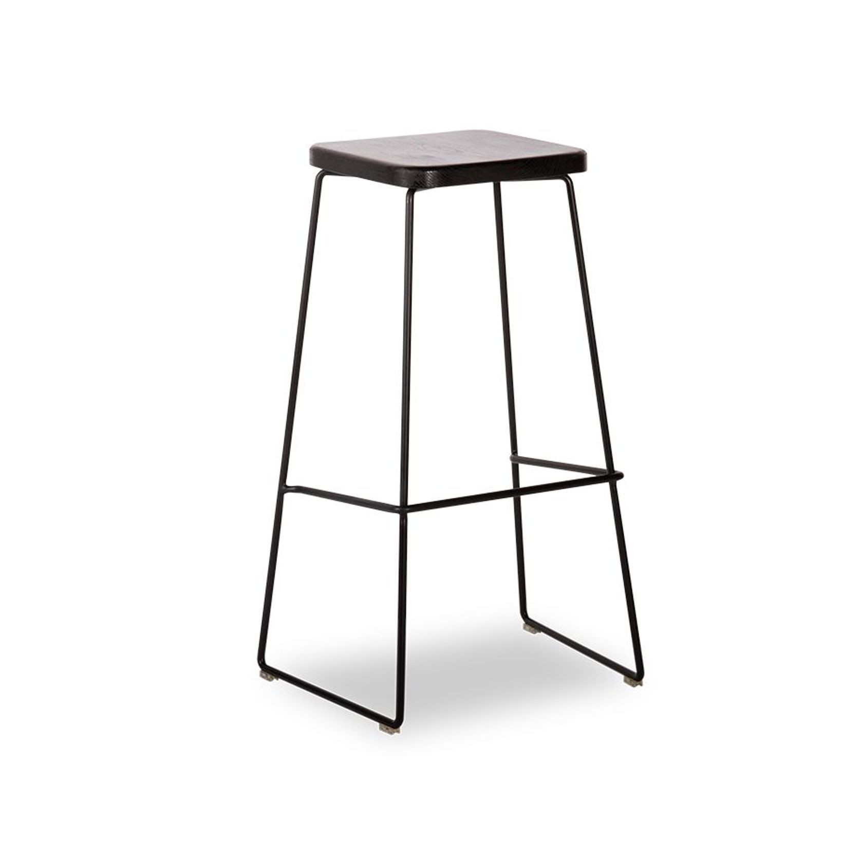 Hugo Bar Stool -  Black Seat - 68cm Square Seat gallery detail image