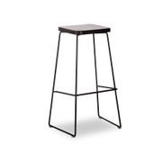 Hugo Bar Stool -  Black Seat - 68cm Square Seat gallery detail image