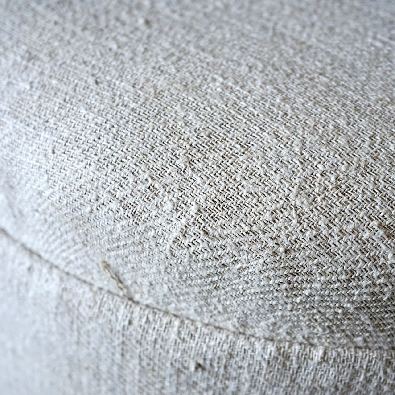 Antique French Linen Footstool gallery detail image