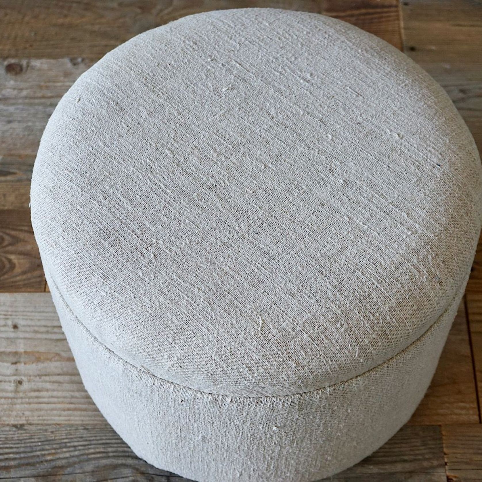 Antique French Linen Footstool gallery detail image