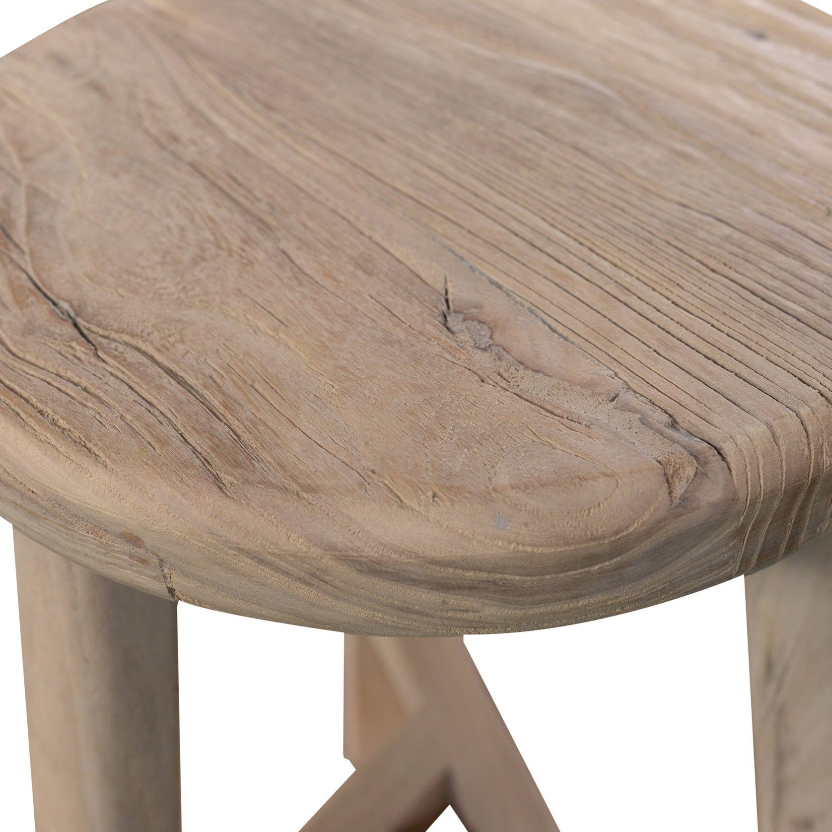 Coastline Aged Elm Round Stool gallery detail image