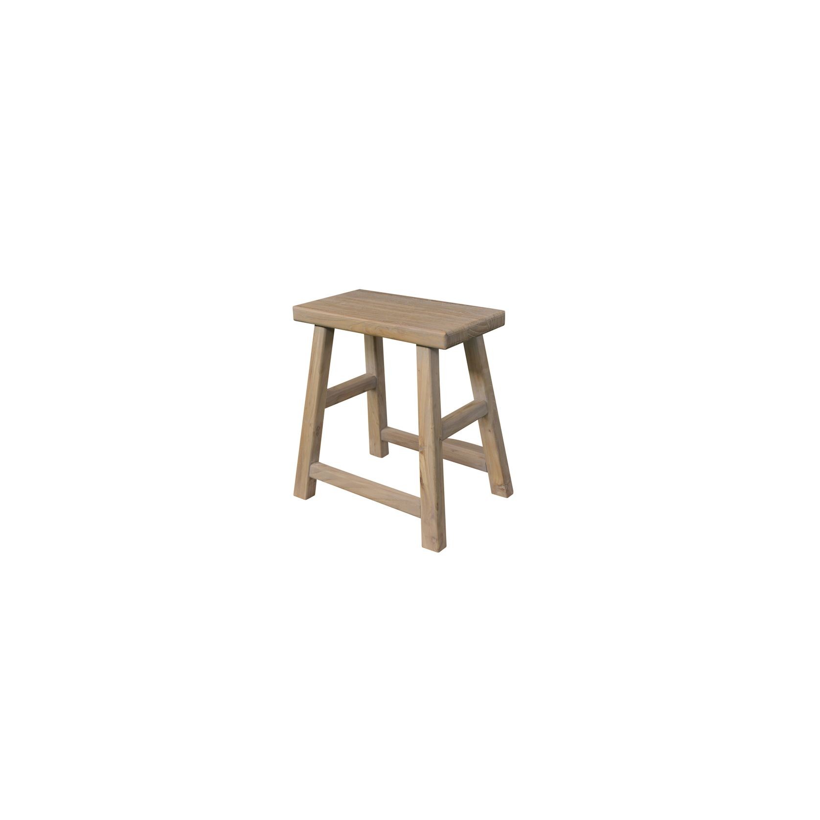 Coastline Aged Elm Rectangle Stool gallery detail image