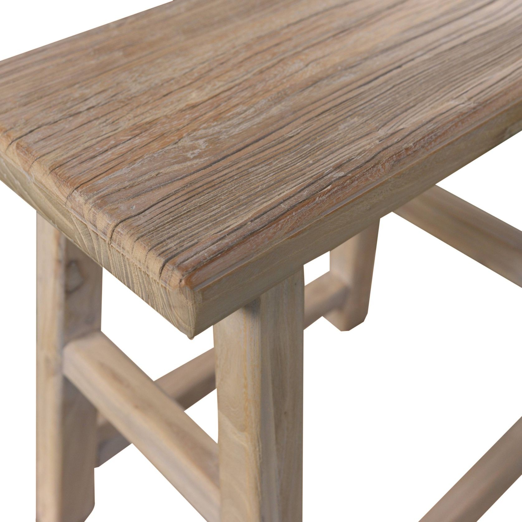 Coastline Aged Elm Rectangle Stool gallery detail image