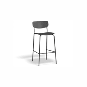 Rylie Stool - Black Stained Ash Seat and Backrest gallery detail image
