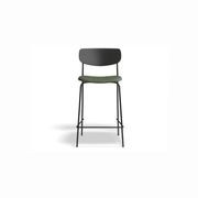 Rylie Stool Black with Vegan Leather Seat gallery detail image