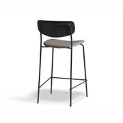 Rylie Stool Black with Vegan Leather Seat gallery detail image