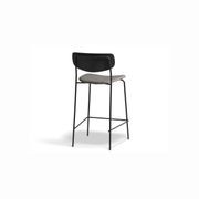 Rylie Stool Black with Vegan Leather Seat gallery detail image
